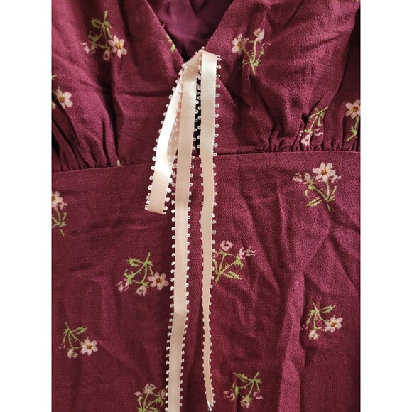 Free People Everyone’s Favorite Mini Dress Earth Red Combo NWT M OB2017241 - Picture 5 of 10